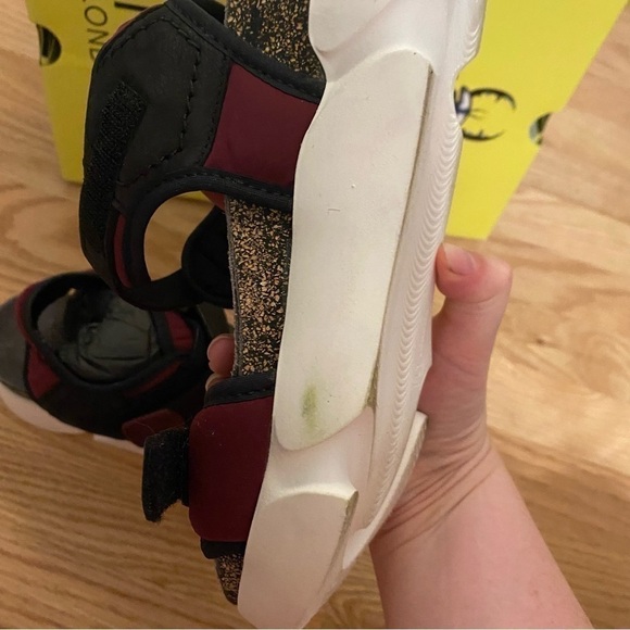 Fly London Sigo Sandals Sz 39 Bordeaux Red Open Toe Platform - Picture 5 of 9